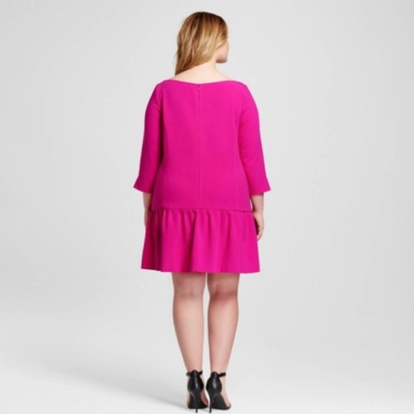 Victoria Beckham For Target Fuchsia Pink Dress sz2X - Picture 13 of 16